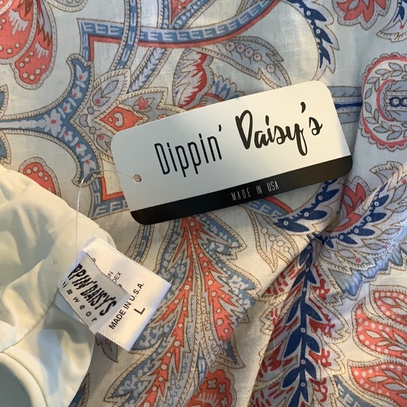 White Dippin' Daisies Bathing Suit Top - Picture 3 of 5